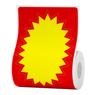 【B系红字标签纸】精臣零售价格数字贴超市爆炸贴火锅店调料防水B1/B21/B21pro/B2pro/B31/B3S/B4热敏不干胶