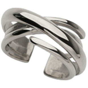 LUCKY欧美嘻哈交叉缠绕戒指女男INS潮简约个性土酷朋克暗黑系指环