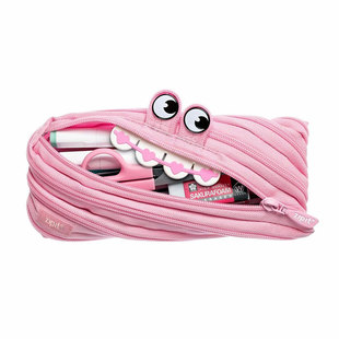 开学季新款ZIPIT大板牙牙套妹妹怪兽笔袋拉链包文具收纳化妆包M