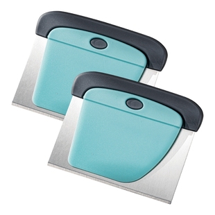 英国切面刀食品级专用硅胶刮板不锈钢烘焙切刀面板刮面团刮刀家用