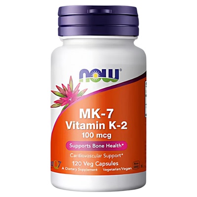 NOWFoods诺奥 维生素K2胶囊MK-7助钙吸收100mcg120粒健康骨骼美国