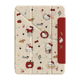 新年红泼墨猫咪磁吸分离可拆卸iPadAir6保护套新款2024适用苹果iPad10保护壳平板Pro11寸Air5带笔槽10.9女款