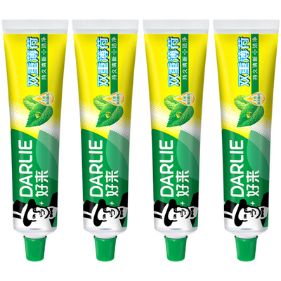 好来黑人牙膏绿茶白茶薄荷味牙膏