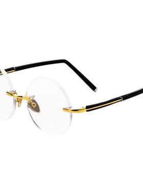 圆款水晶石平光东海高档太阳镜