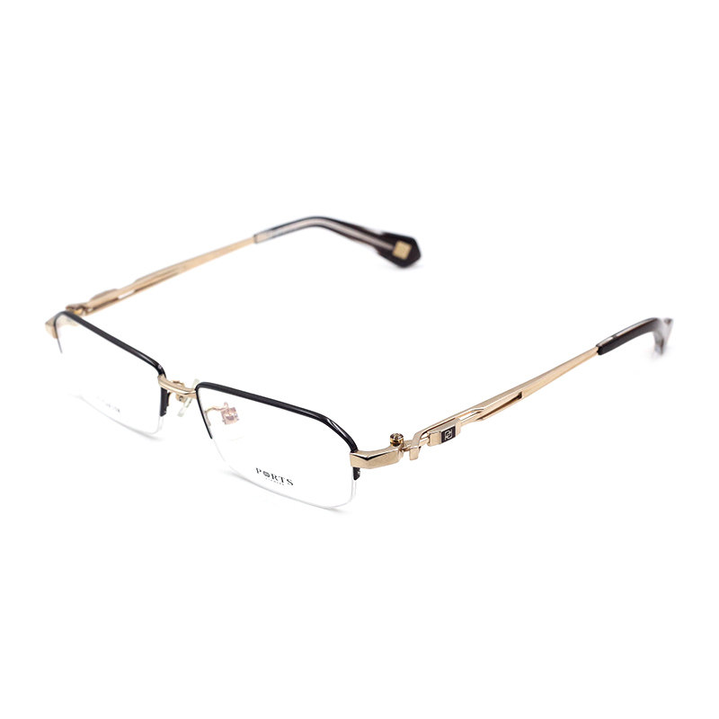 正品PORTS宝姿眼镜架纯钛商务眼镜框近视男超轻商务半框POM12216