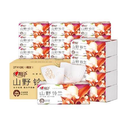 【田栩宁同款】心相印向野而生抽纸4层大M码卫生纸家用面巾纸箱装