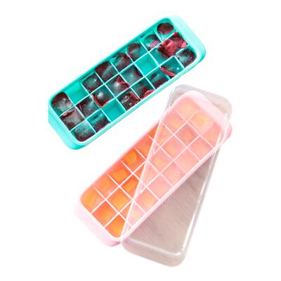 茶花硅胶制冰模具带盖冰箱冻冰块