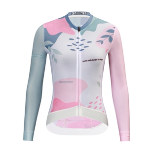 XINTOWN新款长袖骑行服叶思女竞技骑行服女套装公路车骑行服透气