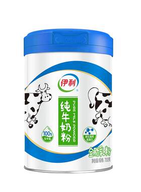 伊利全家高钙高蛋白纯牛奶粉700g