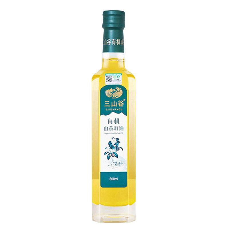 有机山茶油500ml冷轧纯正三山谷