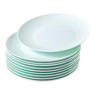 景德镇青瓷家用青釉骨瓷菜盘子餐系西餐牛排盘具菜碟子陶瓷浅盘