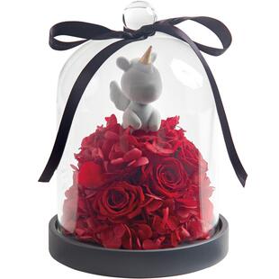 SEEROSE永生花独角兽保鲜玫瑰花送女生朋友老婆214情人节生日礼物