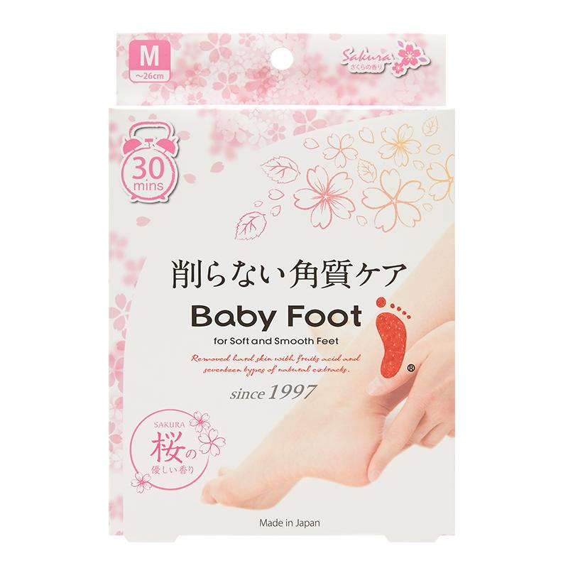 【自营】BabyFoot脚膜去死皮老茧脚后跟脱皮足膜樱花限量版30分钟