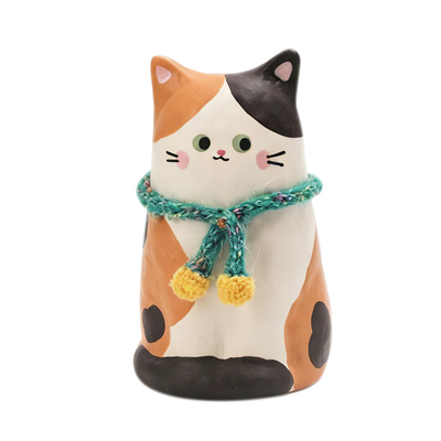 高级感可爱猫陶瓷花瓶桌面装饰品