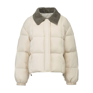 2025冬季新款羽绒服女短款加厚翻领韩版宽松面包服时尚潮流外套