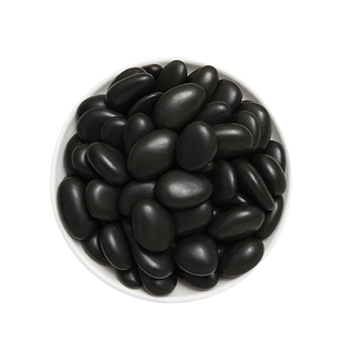 50斤黑色鹅卵石天然雨花石原石庭院园林造景铺路铺地大小石头黑石