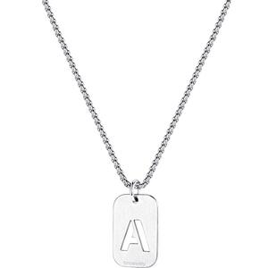 brosway字母情侣铭牌钛钢项链吊坠毛衣链小众个性男女情侣送礼