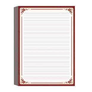 英语书法作品纸A4英语作业纸定位书写纸四线三格英文书法练习纸钢笔比赛专用纸手写信纸原稿纸展示信笺作文纸