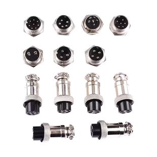 航空插头插座接头GX16 12 20-2/3/4/5/6/7/8P芯pin公头母头连接器