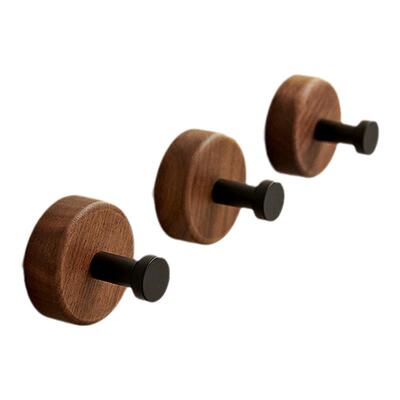 胡桃木门后挂钩强力粘胶挂衣架