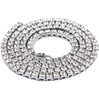 欧美hiphop镶钻项链嘻哈满钻网球