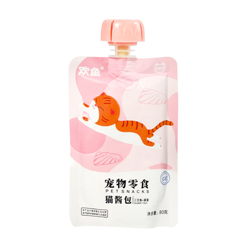 欢鱼猫咪零食咕噜酱肉营养增肥罐头幼猫发腮肉泥条猫舔妙鲜湿粮包