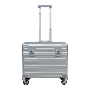 出口全铝镁合金18寸上翻盖行李箱相机拉杆箱25寸摄影登机箱金属箱