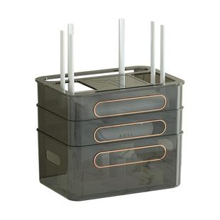 wifi无线路由器收纳盒光猫放置盒子桌面机顶盒置物架电线整理神器