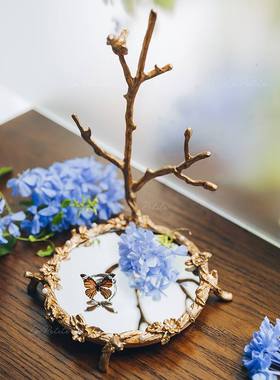 悦澜居复古首饰收纳展示架耳环项链珠宝陈列架梳妆台拍摄道具摆件