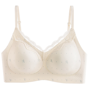法式蕾丝内衣女聚拢小胸显大无痕上托收副乳防下垂性感少女文胸罩