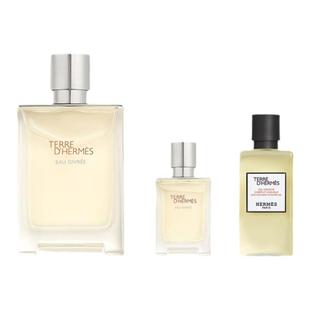 欧洲直邮爱马仕大地香水礼盒淡香100ml+沐浴露40ml+香水15ml正品