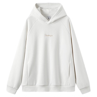 商场同款|森马连帽卫衣男冬加绒刺绣2025新款宽松韩版松弛感帽衫