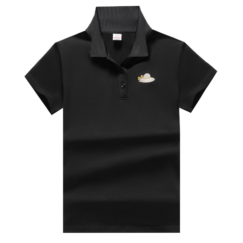 棉质T恤POLO棉女休闲短袖工作服T