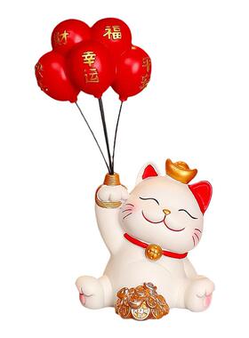 招财迷你发财猫招财猫小摆件喜庆新年春节客厅装饰品桌面摆件财神