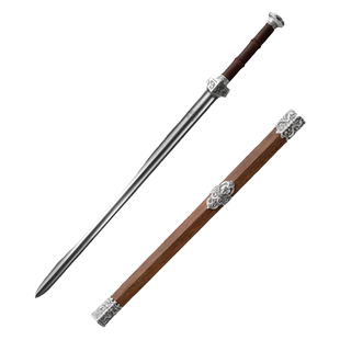 龙泉尊武刀剑 承影剑 宝剑八面汉剑 秦剑花纹钢长剑 未开刃收藏