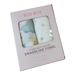 春季新生儿双层竹棉吸水纱布浴巾宝宝空调房盖毯婴幼儿包巾2条装