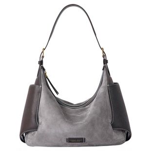 VH女包行漫hobo包包中号2025年新款麂皮反绒头层羊皮大容量单肩包