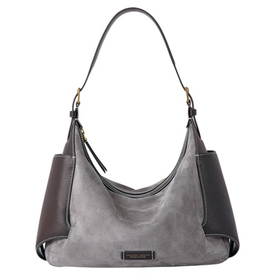 VH女包行漫hobo包包中号2025年新款麂皮反绒头层羊皮大容量单肩包