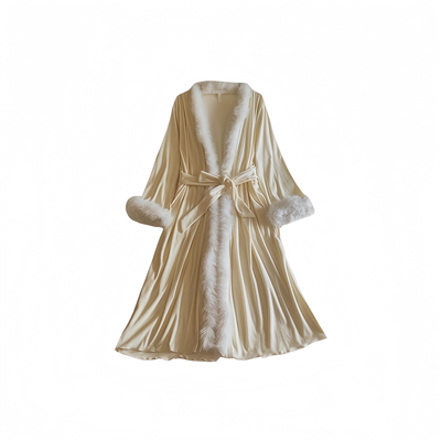 秋冬款温柔贵气纯欲风海岛绒睡衣