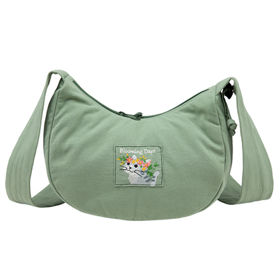 卡拉猫花仙子抽褶斜挎包帆布包