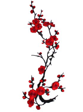 DIY梅花刺绣旗袍服装辅料布贴