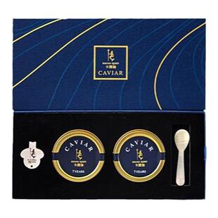 卡露伽臻享系列7年鲟鱼子酱双罐礼盒10g*2罐caviar高端家宴桌必选