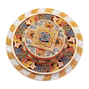 藏式坛城香插香座线香底座香炉家用室内熏香藏香底座檀香香盘摆件