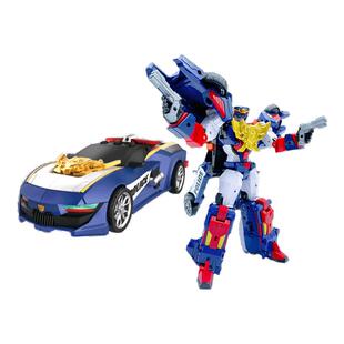 超级战警王迷你特工队七力量巡逻变形机器人合体玩具男孩生日礼盒