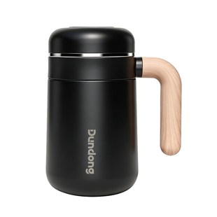 显温保温杯女新款简约带手柄办公室水杯男士茶水分离泡茶杯子定制