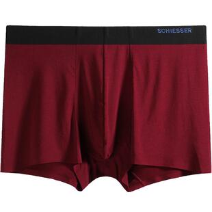 2条装schiesser舒雅内裤男士薄款透气莫代尔本命年红色平角短裤衩