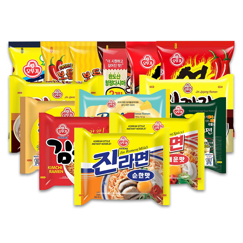 韩国进口不倒翁单袋装拉面方便面