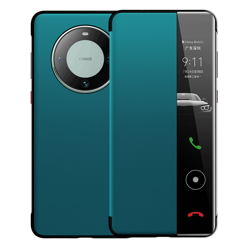 適用于華為mate60手機殼真皮mate60pro保護套mate60RS非凡大師翻蓋智能pro+新款por系列mete外殼高端男女款