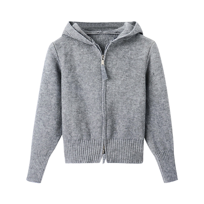 alex stevens连帽卫衣针织开衫外套女打底衫内搭秋季休闲显瘦上衣