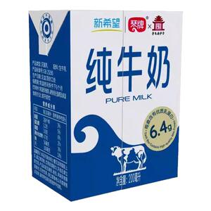 新希望琴牌纯牛奶营养200ml*24盒